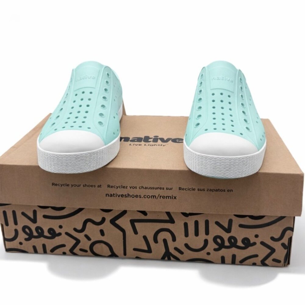 Native Jefferson Kids Slip-On Water Shoes Hydrangea Blue Size J3 Lightweight EVA - Picture 3 of 8